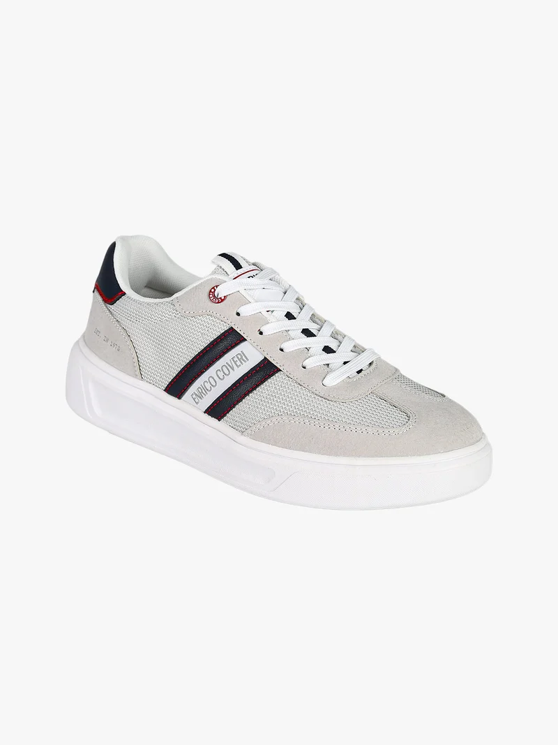 Sneakers stringata da uomo - perla