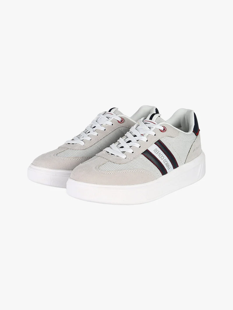 Sneakers stringata da uomo - perla