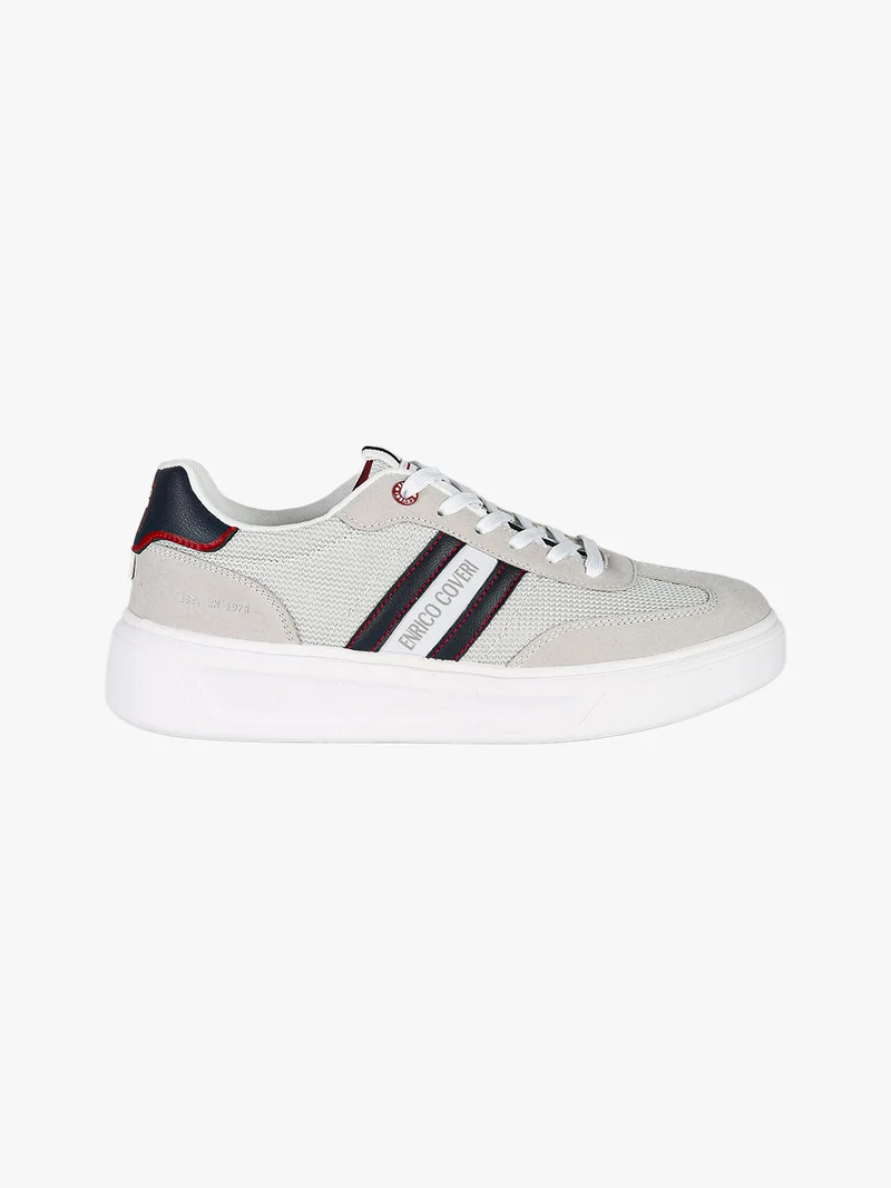 Sneakers stringata da uomo - perla