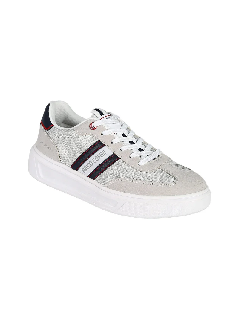 Sneakers stringata da uomo - perla