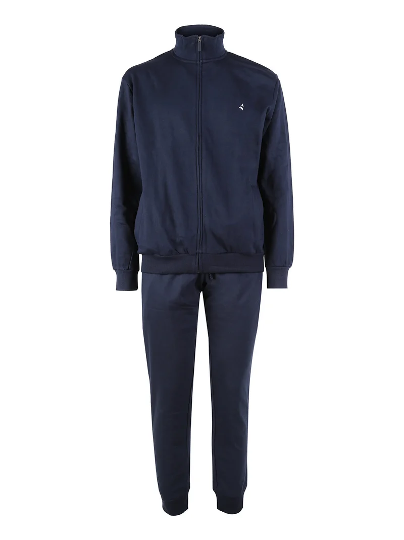 Completo tuta da uomo 2 pezzi con zip in caldo cotone - blu scuro
