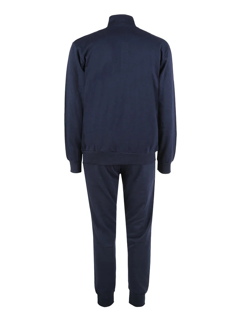 Completo tuta da uomo 2 pezzi con zip in caldo cotone - blu scuro