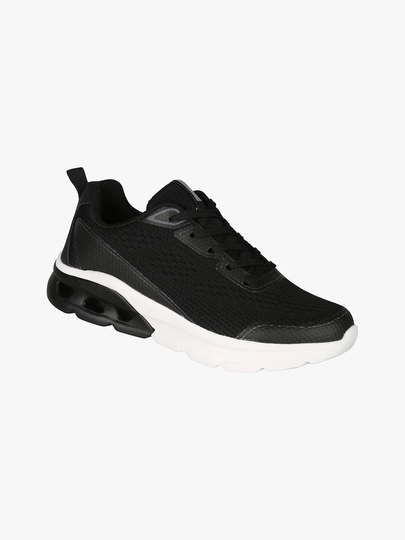 Sneakers donna sportive in maglia - nero