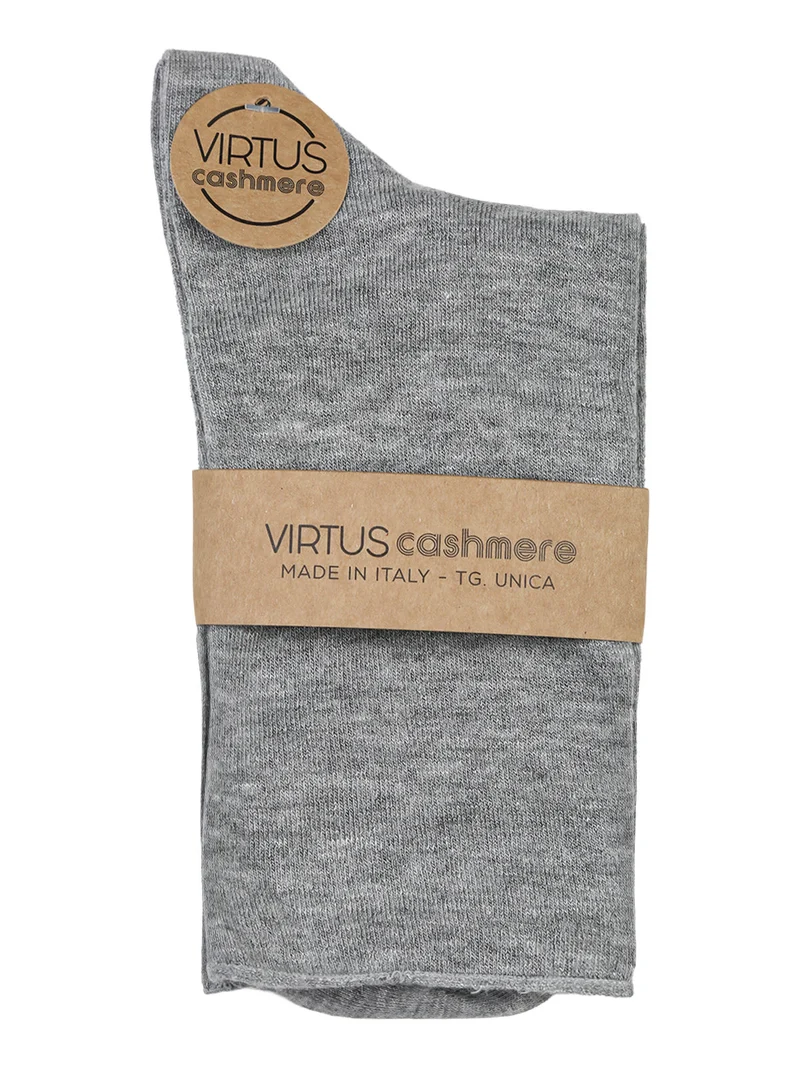 Calze corte da donna in misto cashmere - grigio