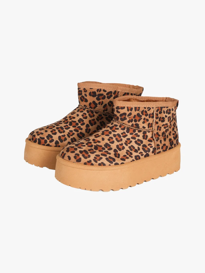 Stivaletti donna pelosi con platform - multicolore