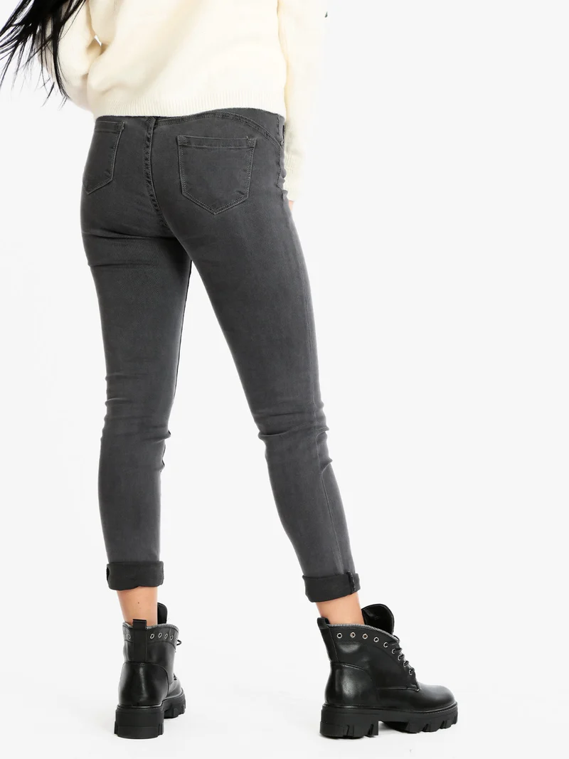 Jeans slim fit da donna - grigio scuro