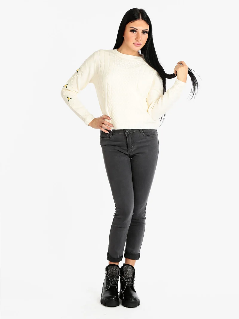 Jeans slim fit da donna - grigio scuro