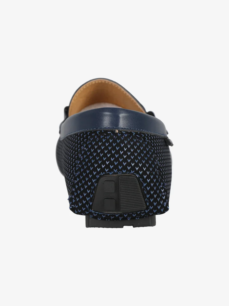 Mocassini da uomo con stampe - blu scuro