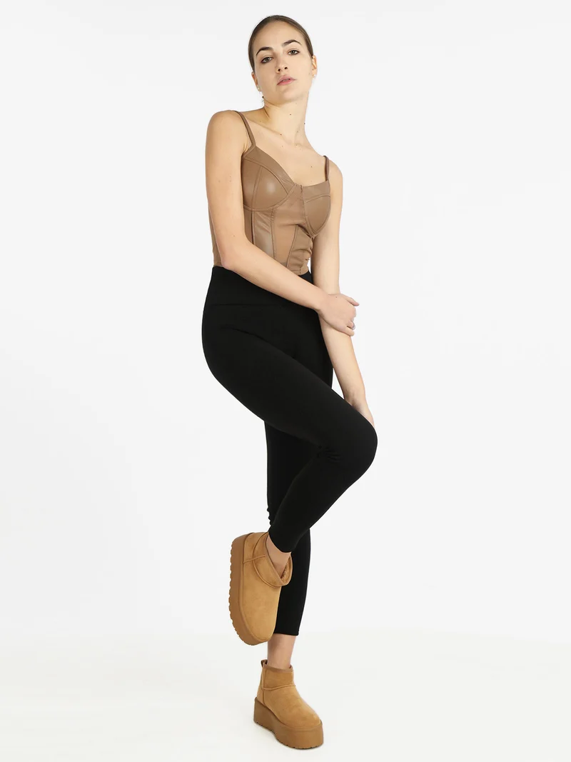 Leggings Orsetto pancia piatta - nero