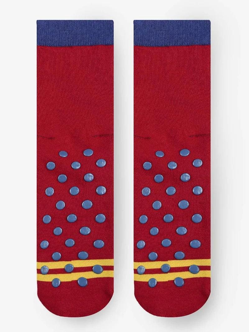 Calze antiscivolo da bambino con stampe - rosso