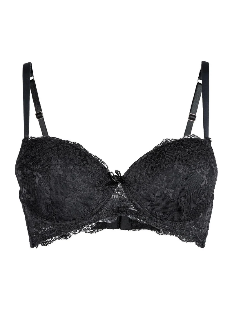 MAIA reggiseno in pizzo coppa B - nero