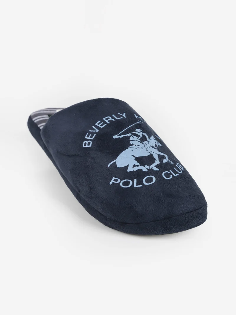 Pantofole uomo in tessuto scamosciato - blu scuro
