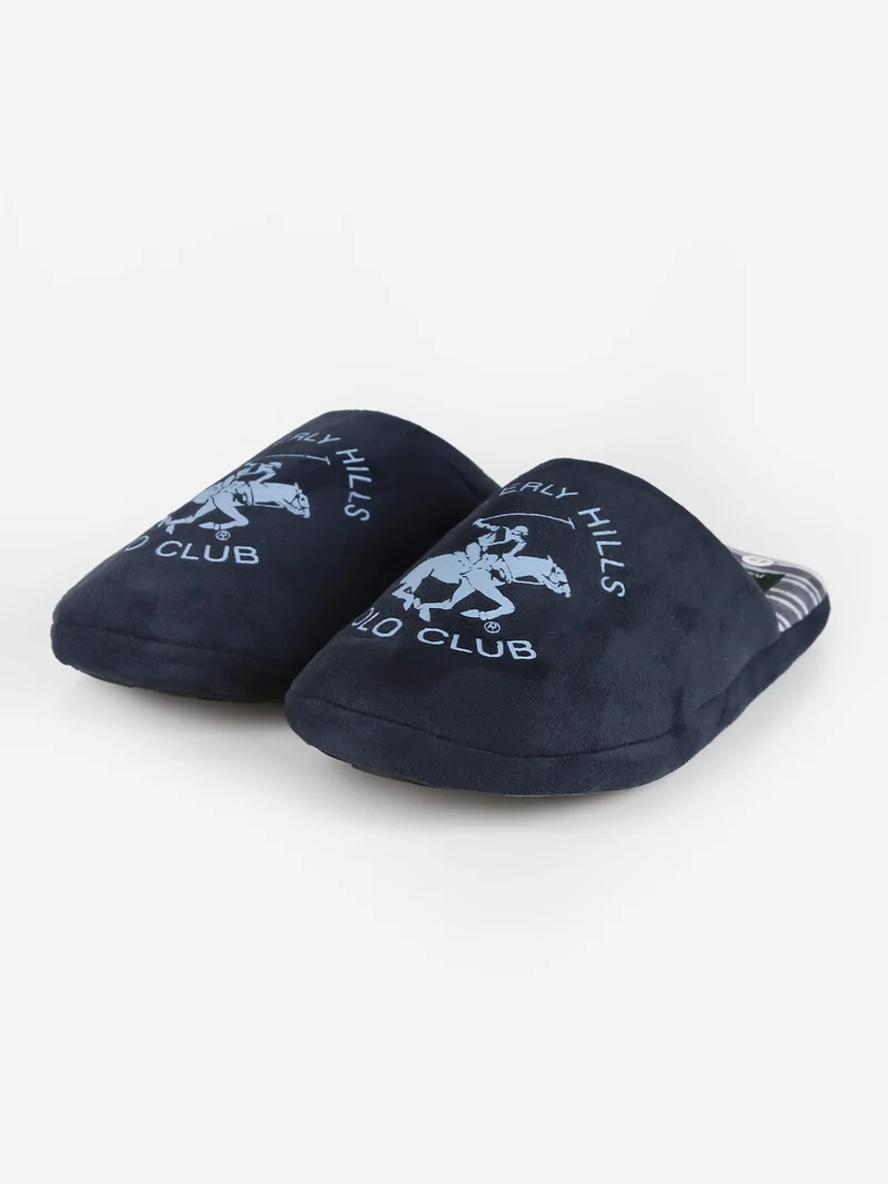 Pantofole uomo in tessuto scamosciato - blu scuro