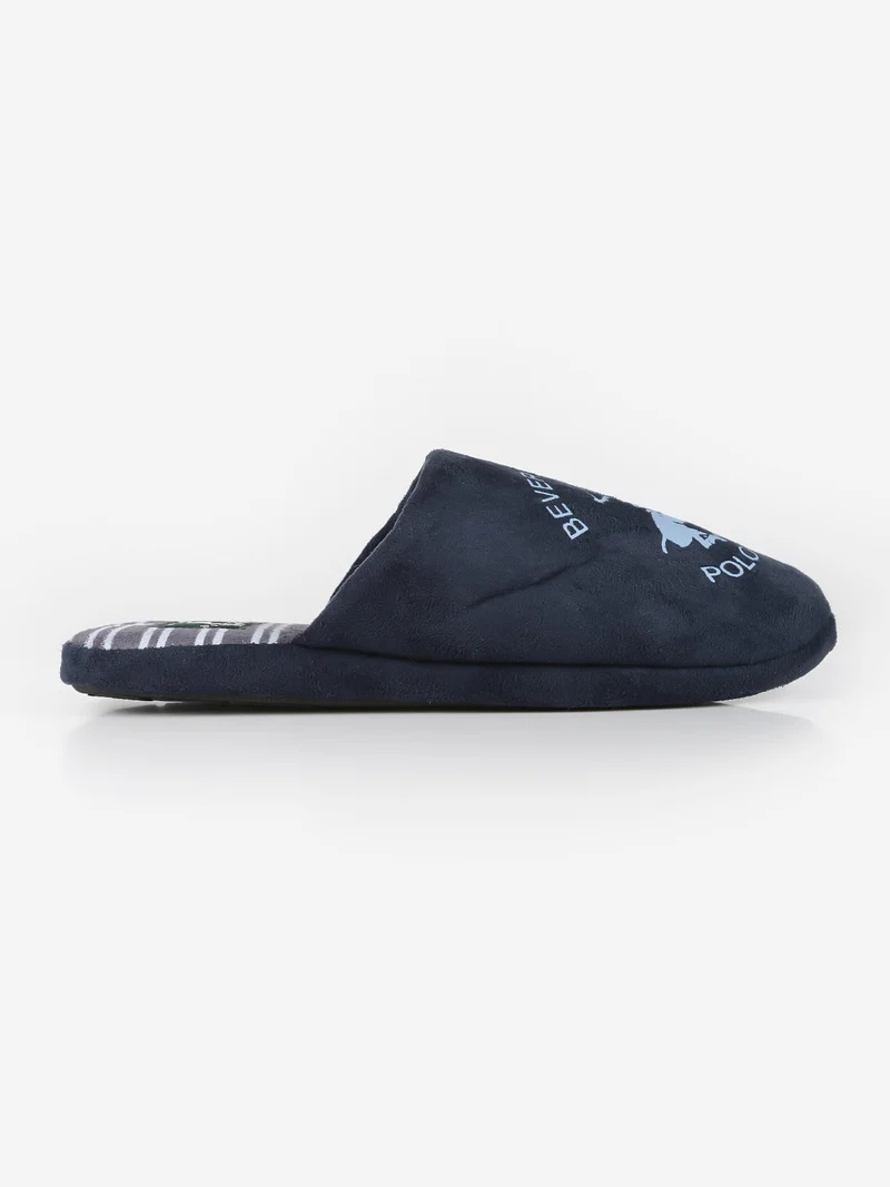 Pantofole uomo in tessuto scamosciato - blu scuro