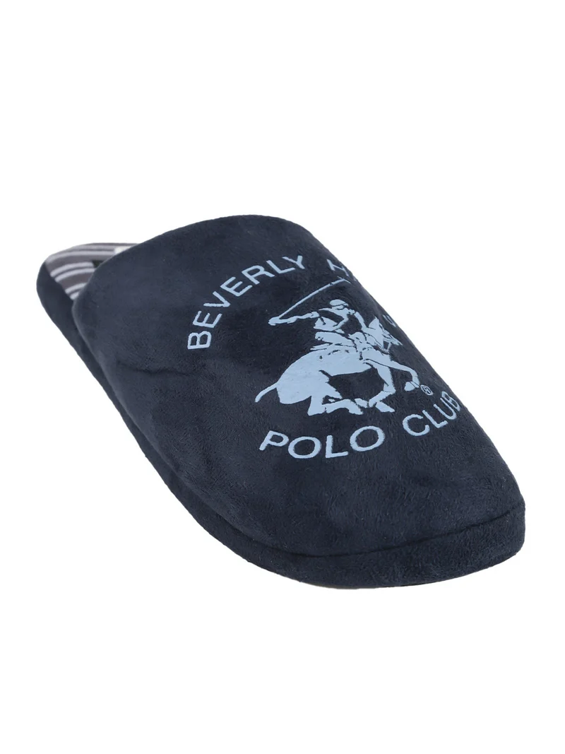 Pantofole uomo in tessuto scamosciato - blu scuro