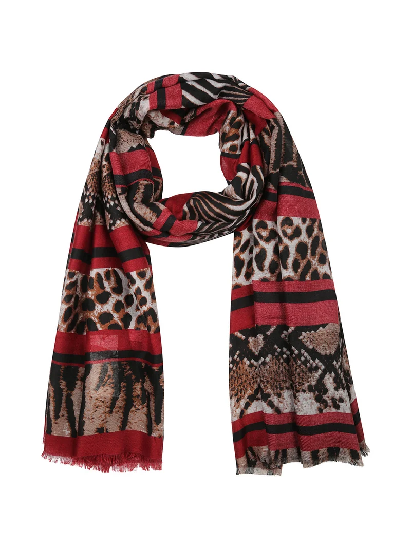 Sciarpa donna animalier - rosso