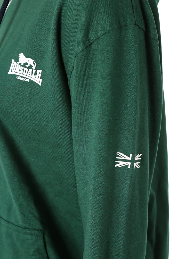 Completo tuta da donna con cappuccio e zip - verde