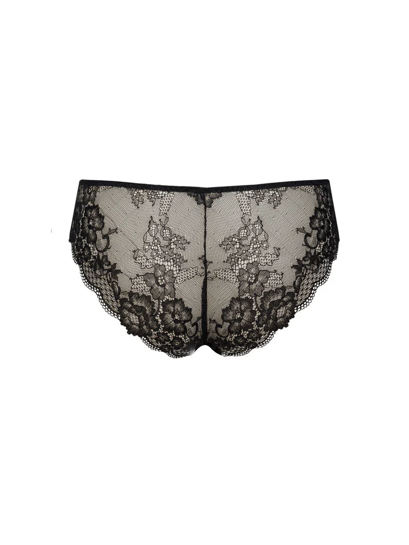 2455 Slip donna in pizzo - nero