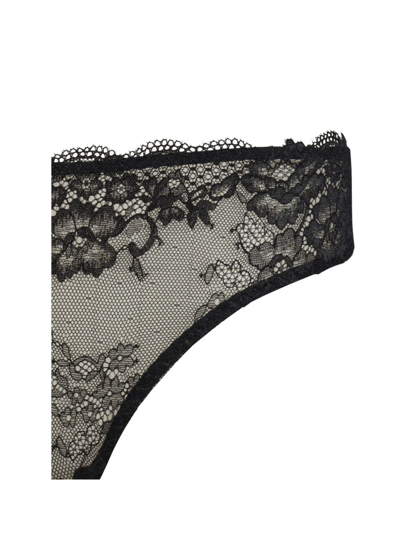 2455 Slip donna in pizzo - nero