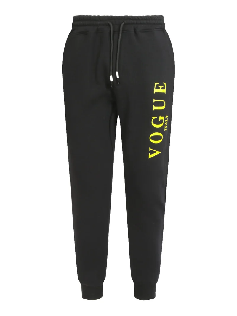 Pantaloni sportivi uomo con cavallo basso - nero