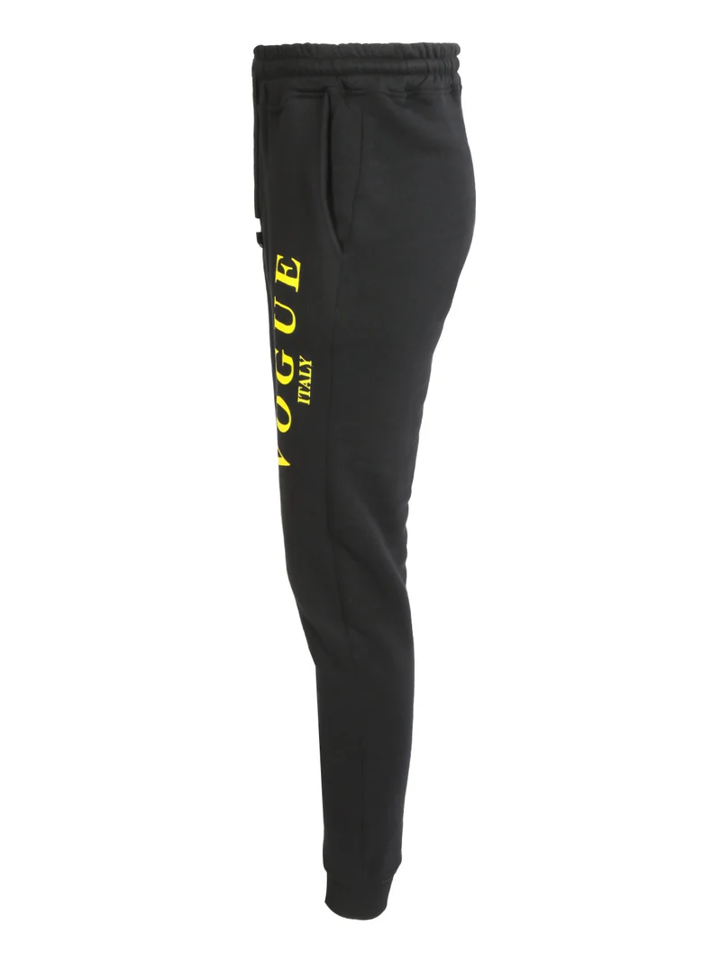 Pantaloni sportivi uomo con cavallo basso - nero