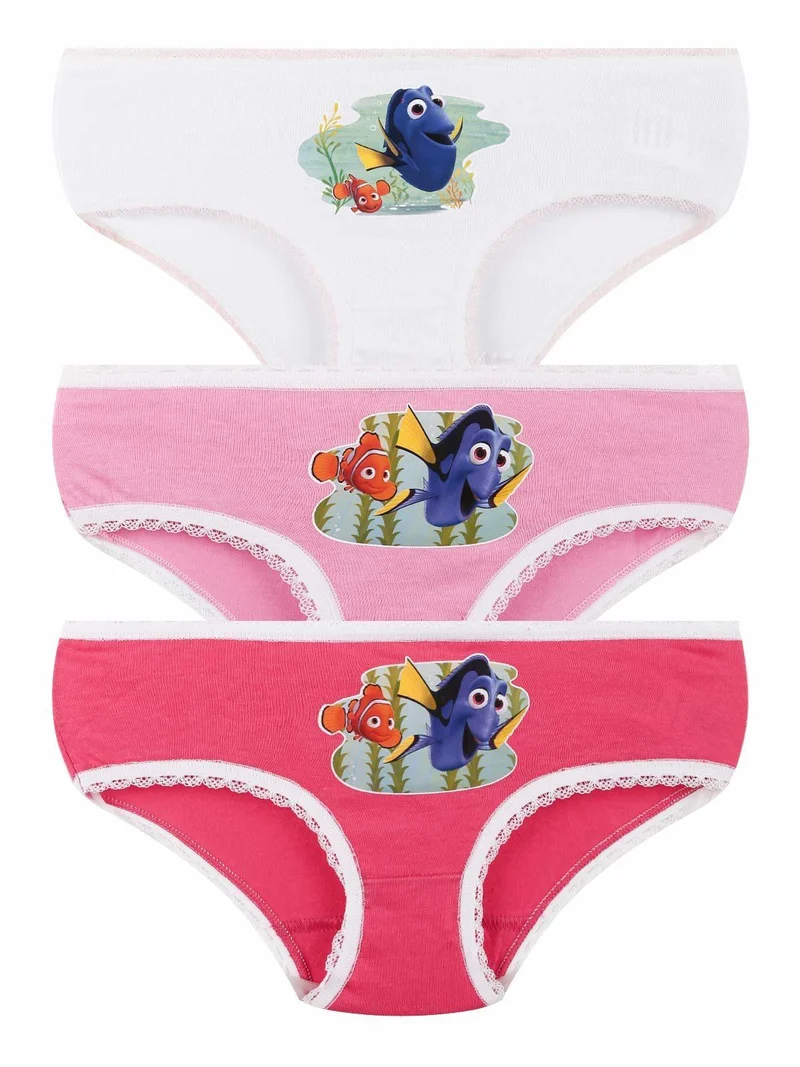 Tris slip bambina in cotone - assortito