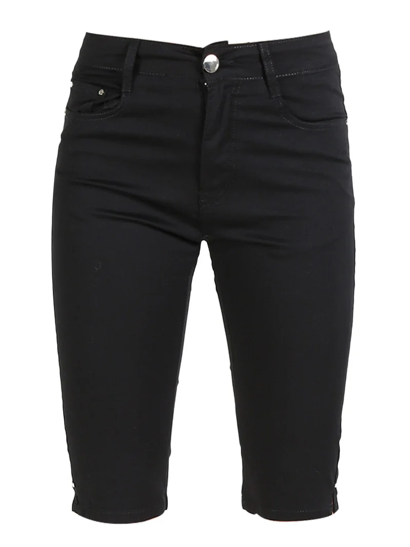 Bermuda da donna in cotone - nero