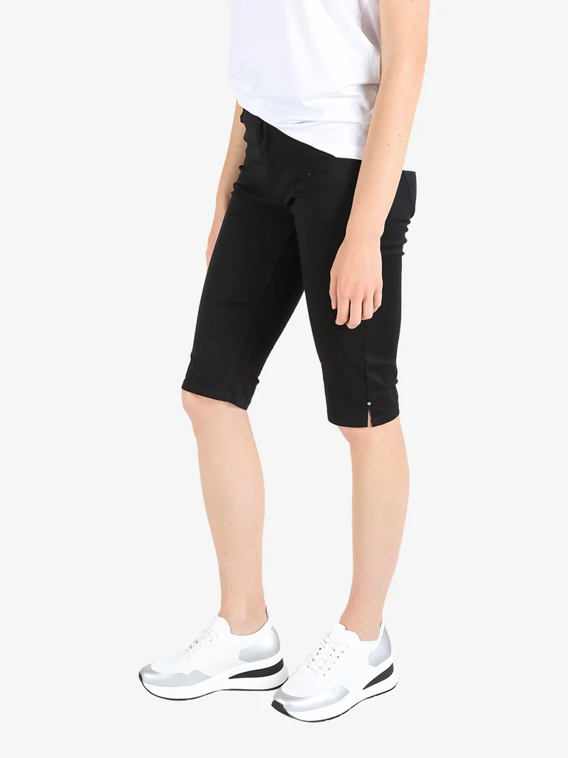 Bermuda da donna in cotone - nero