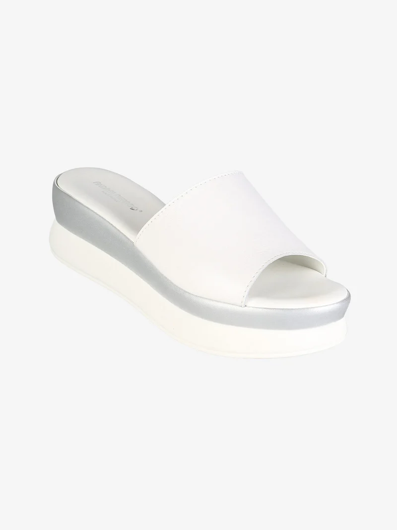 Ciabatte donna con platform - bianco