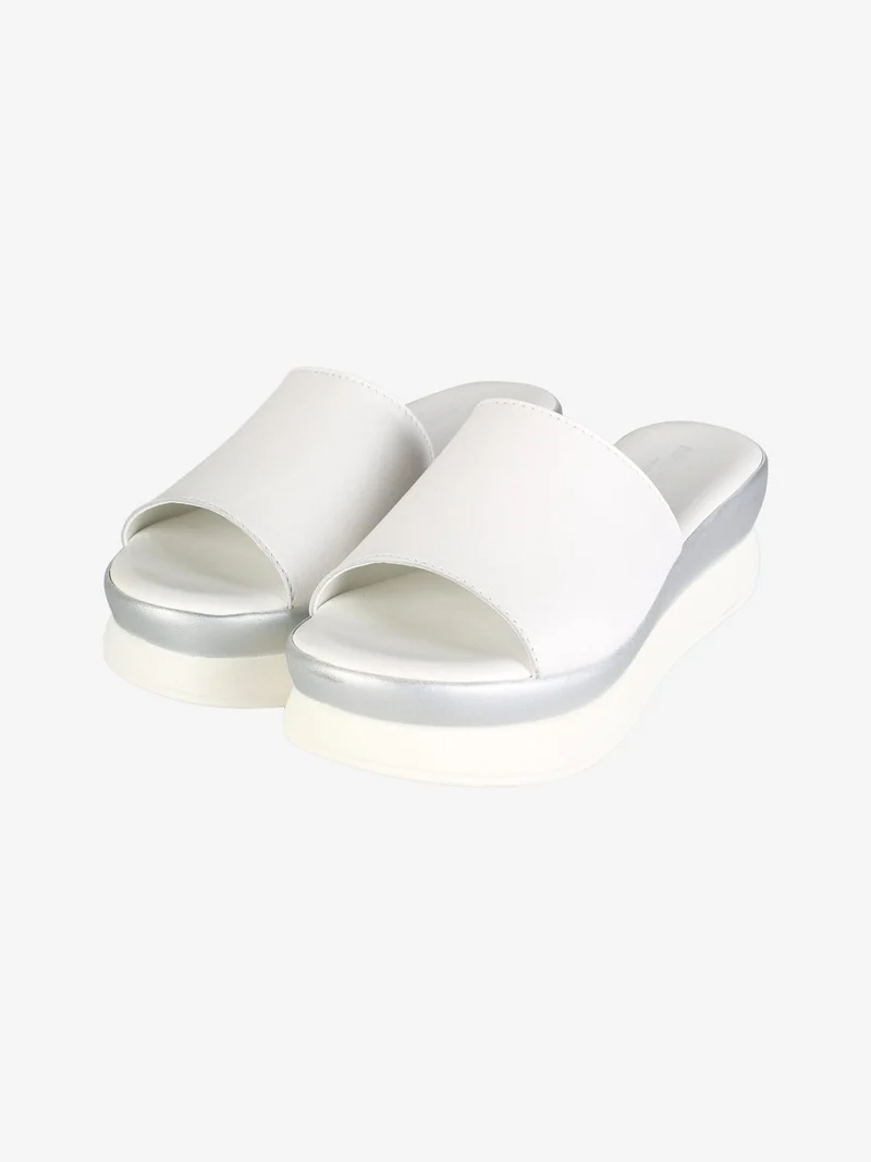 Ciabatte donna con platform - bianco