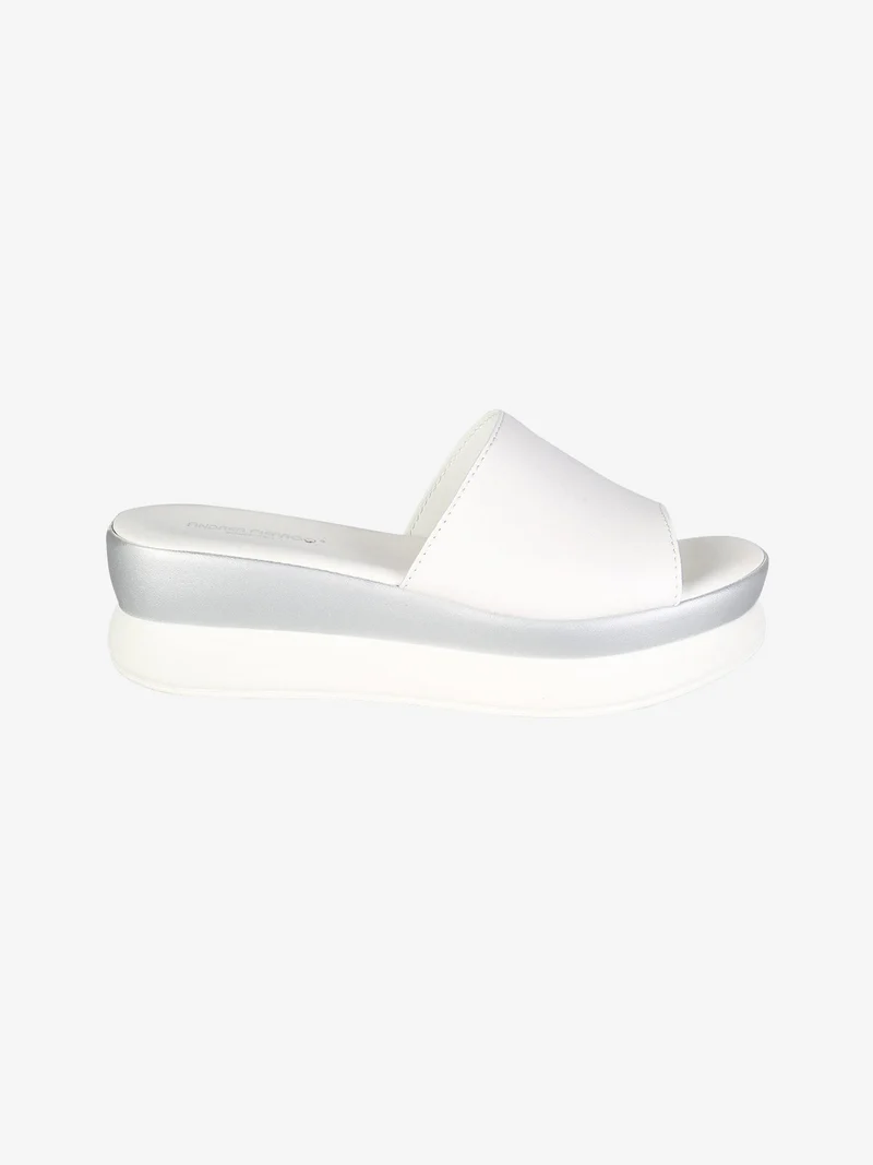 Ciabatte donna con platform - bianco