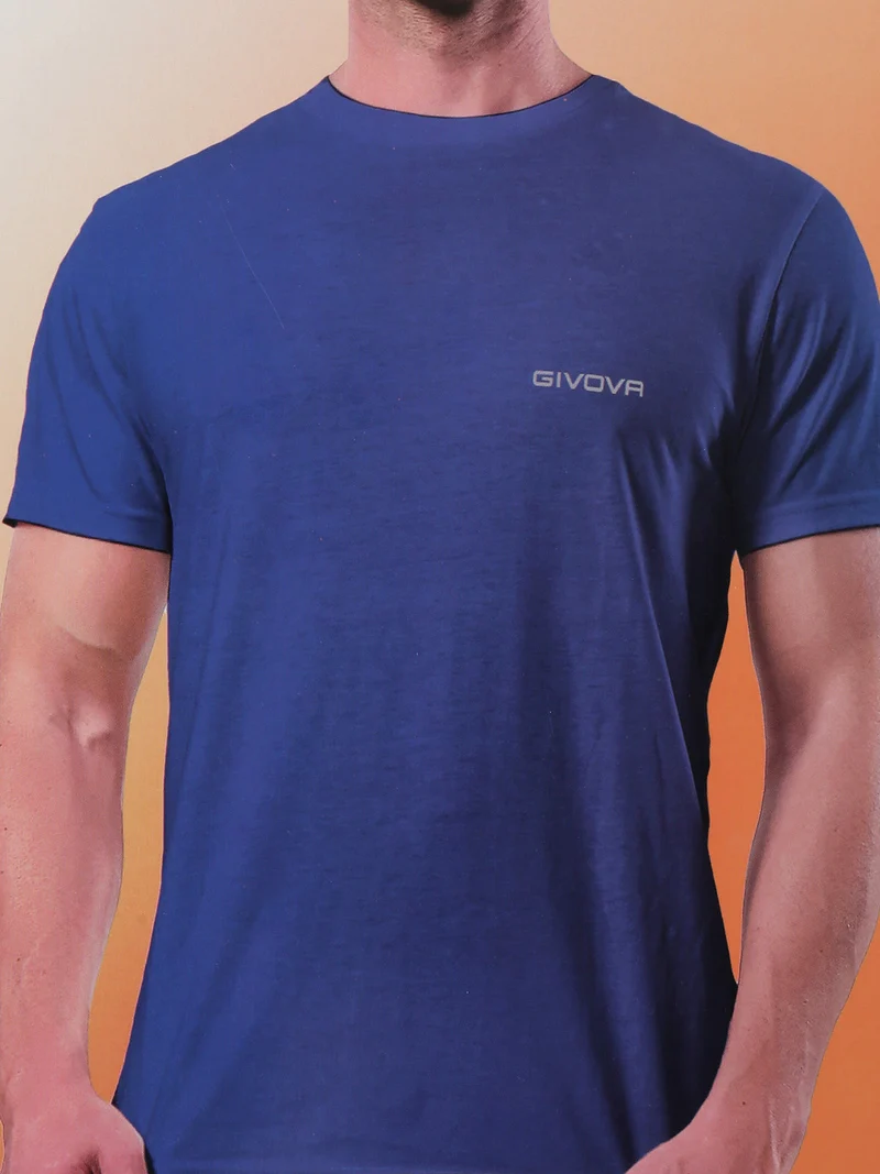T-shirt intima da uomo girocollo in cotone - blu