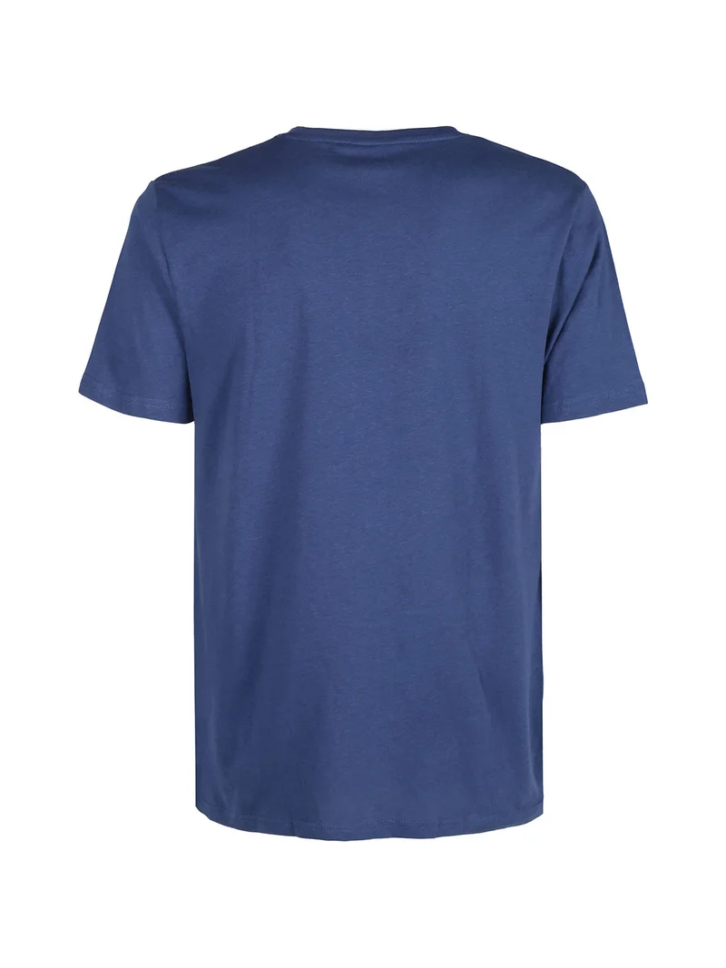T-shirt intima da uomo girocollo in cotone - blu