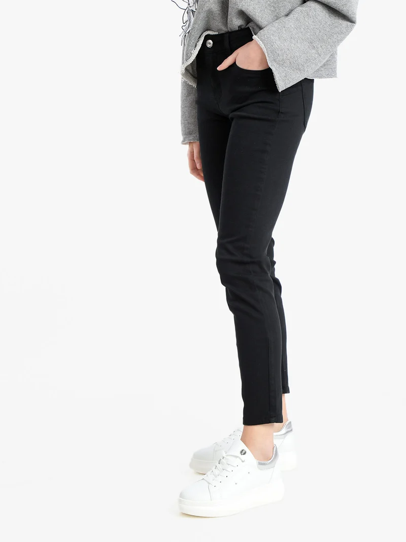 Pantaloni skinny da donna - nero