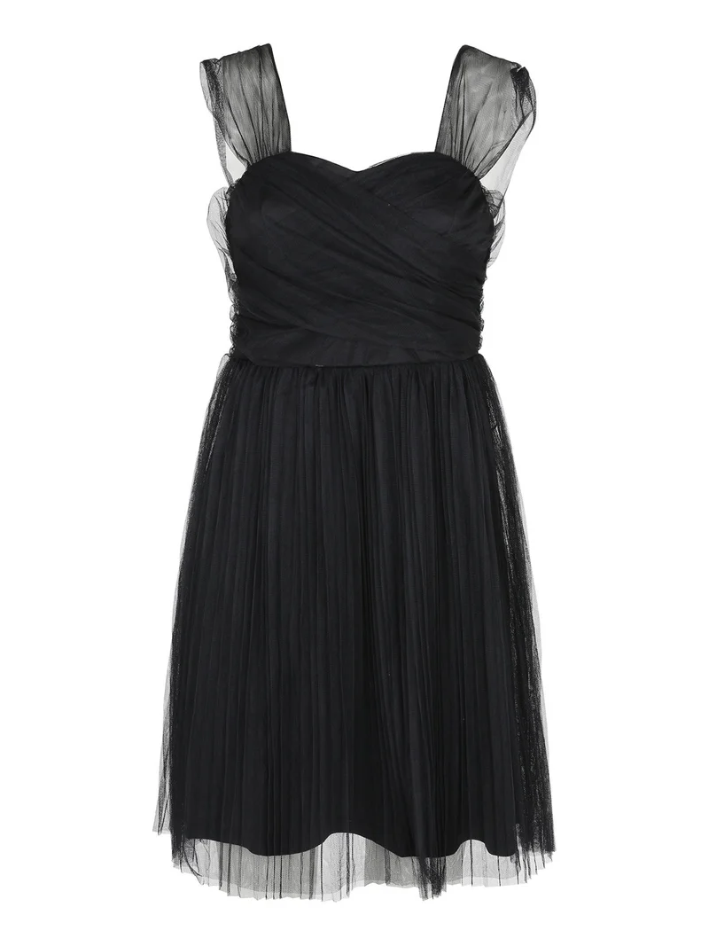 Abito donna in tulle senza maniche - nero