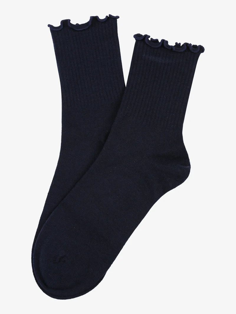 Calze midi donna misto lana - blu scuro