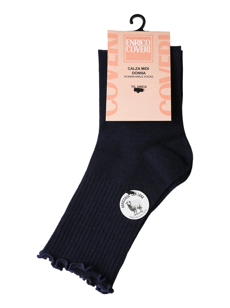 Calze midi donna misto lana - blu scuro