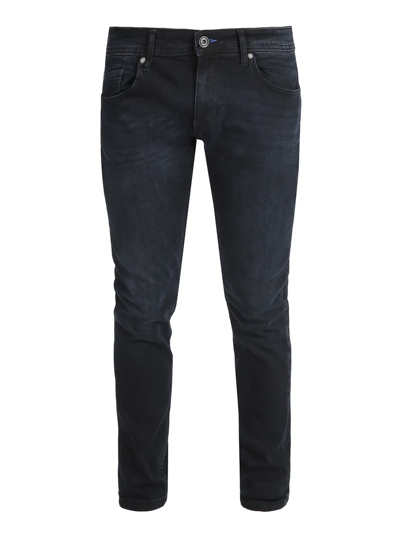 Jeans da uomo slim fit a vita bassa - nero