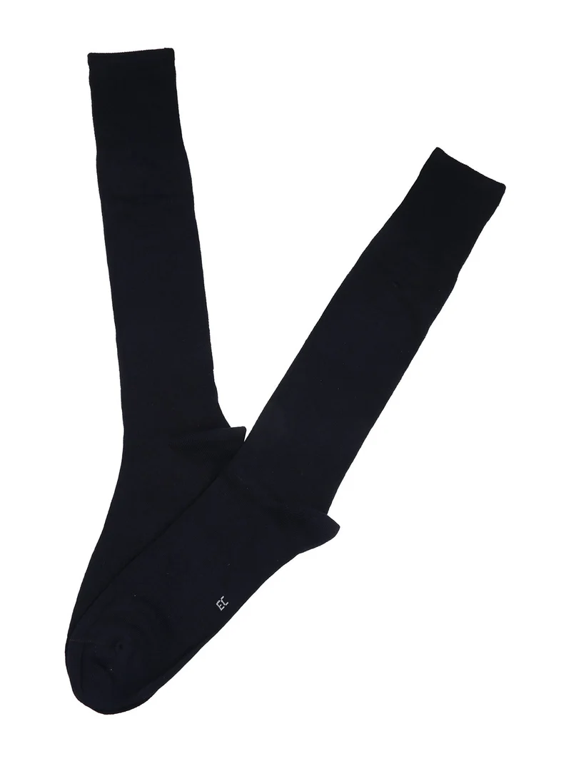 Calze lunghe da uomo in caldo cotone - blu scuro