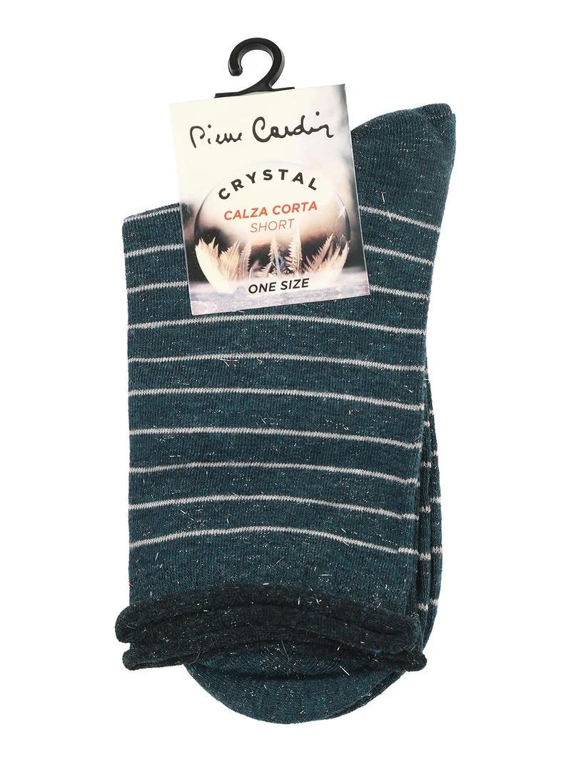 Calze corte da donna a righe - verde