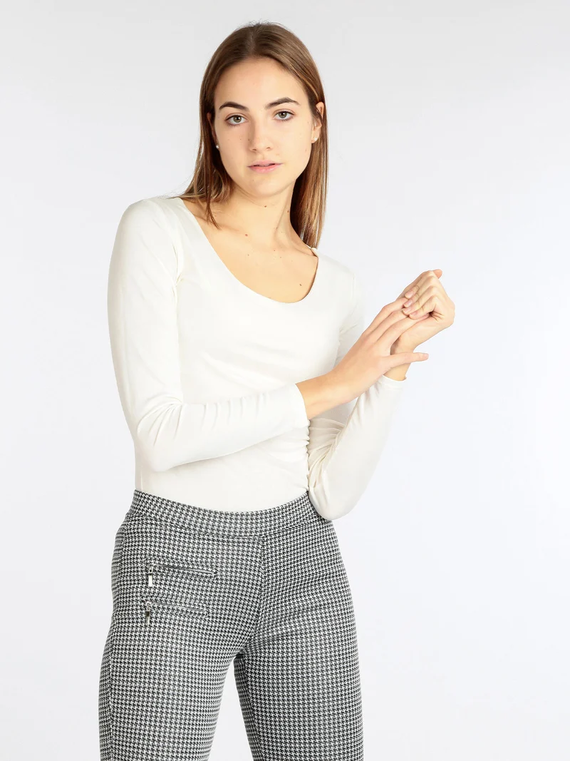 T-shirt donna girocollo - bianco