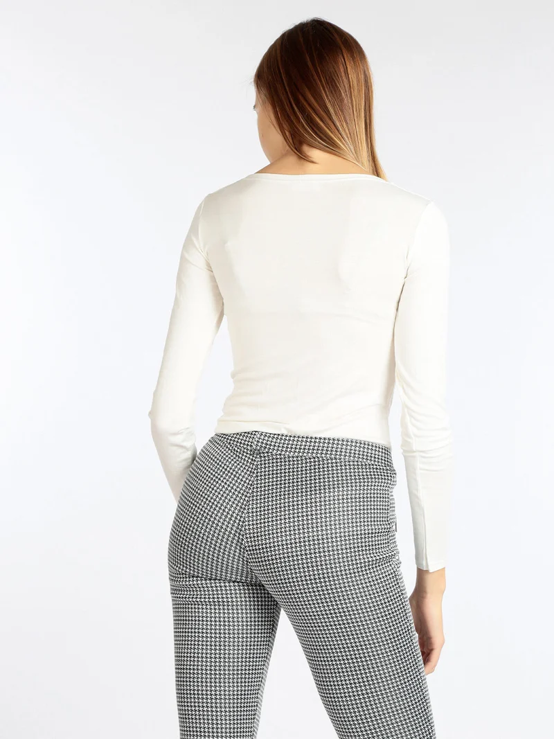 T-shirt donna girocollo - bianco