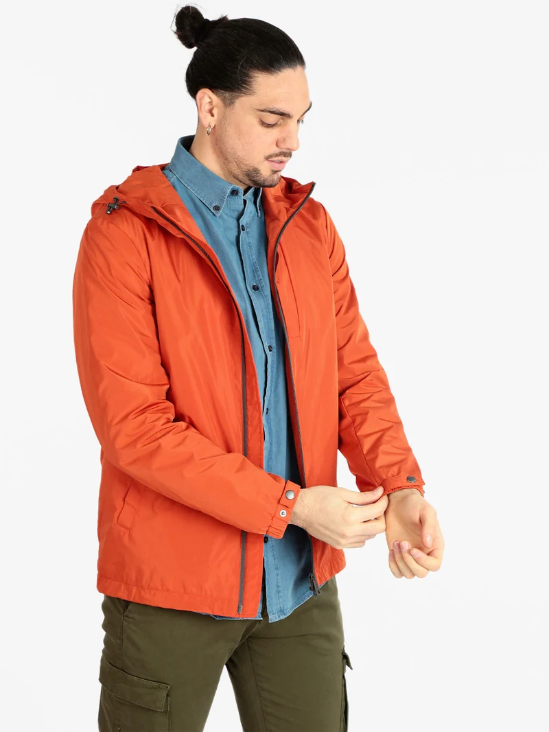 F5241 Giacca leggera da uomo con cappuccio - argento