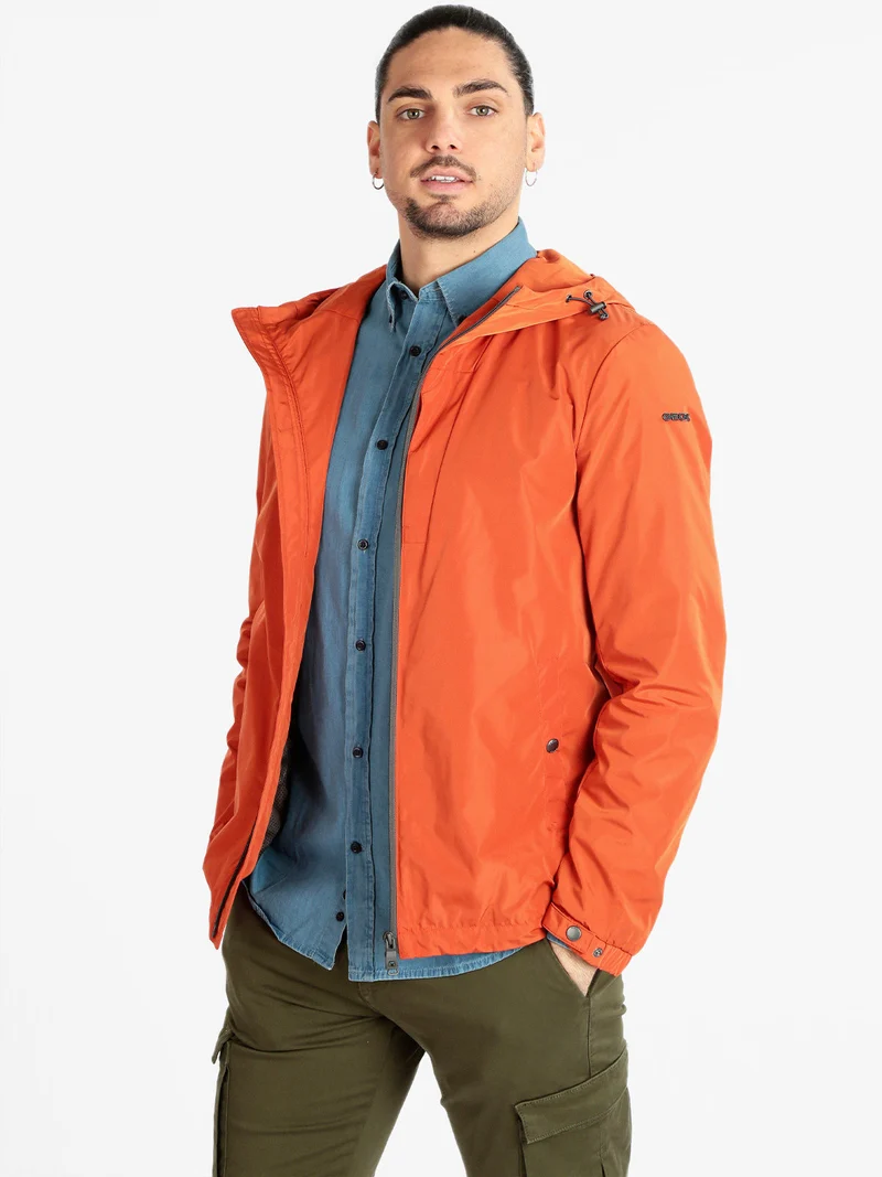 F5241 Giacca leggera da uomo con cappuccio - argento
