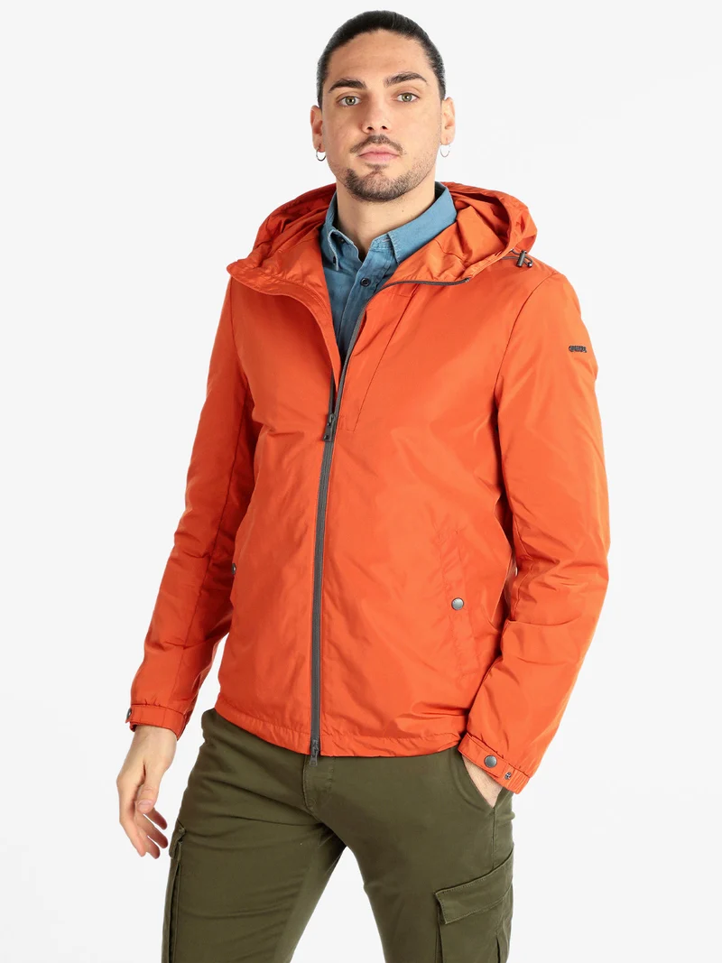 F5241 Giacca leggera da uomo con cappuccio - argento