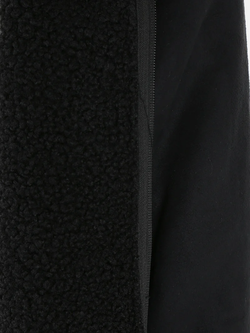 Giacca da uomo scamosciata con zip - nero