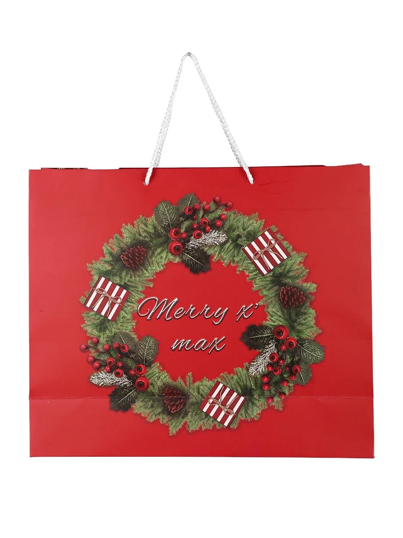 Sacchetto regalo di Natale rettangolare - rosso