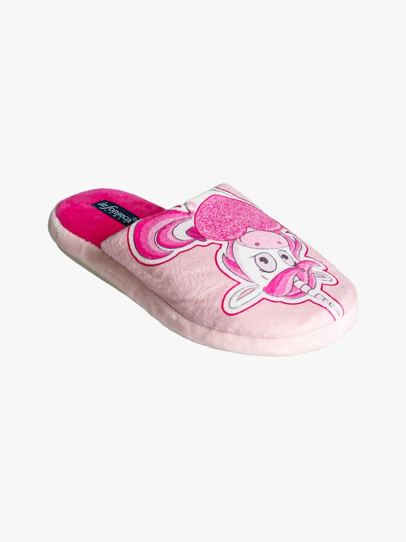 Pantofole invernali unicorno da bambina - rosa