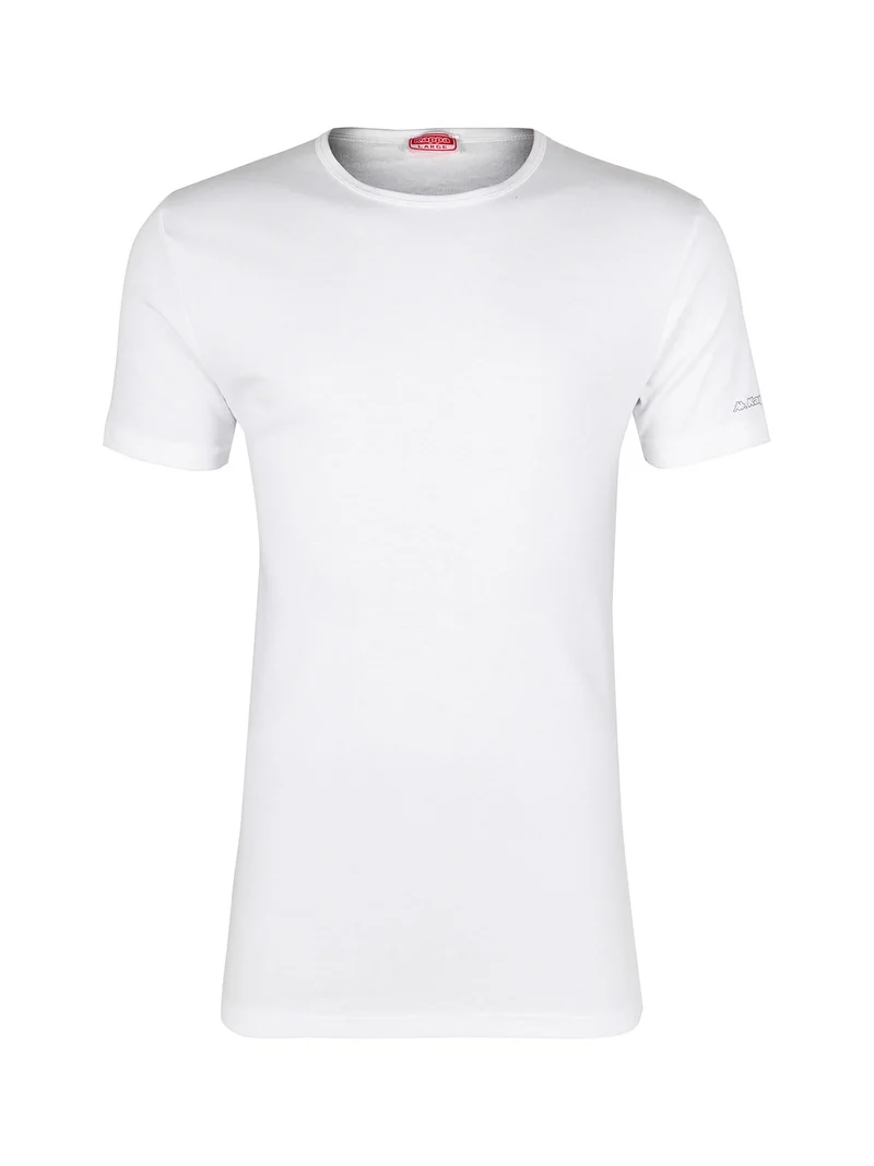 Maglia manica corta da uomo in caldo cotone - bianco