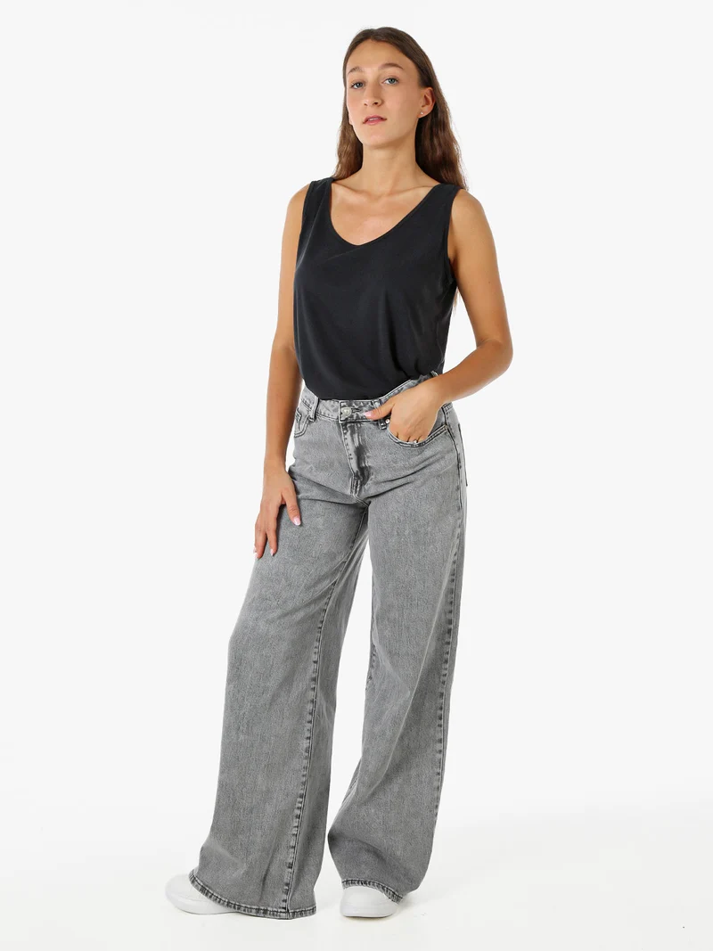 Jeans donna baggy - grigio